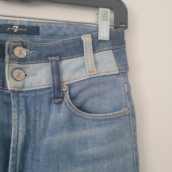 7 for all Mankind Wide Waistband double loop High Waist Skinny Size 24 - Picture 5 of 11